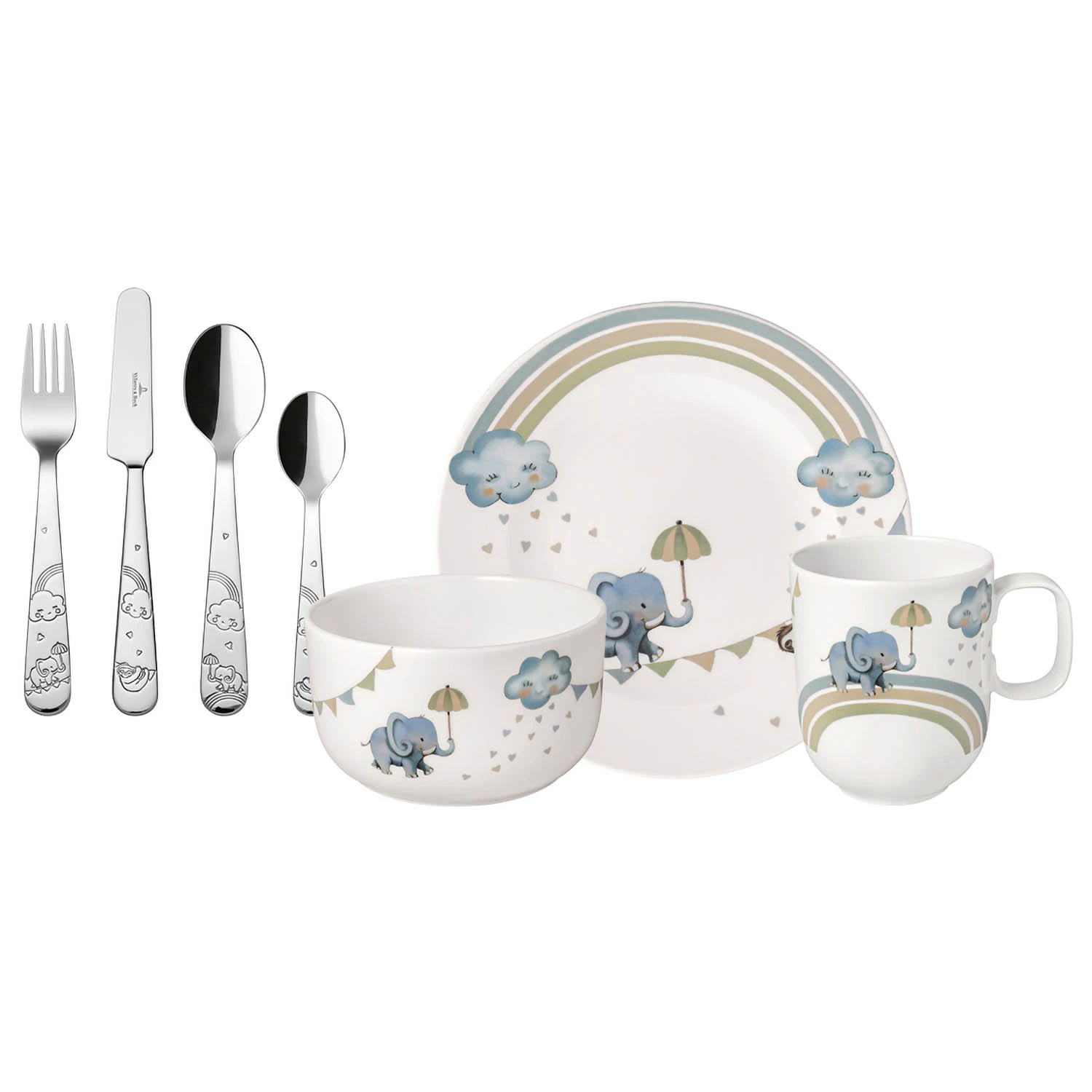 Villeroy & Boch Boho Kids B&oslash;rneservices&aelig;t 7 Dele - B&oslash;rneservice Porcel&aelig;n Bl&aring; - 1486748435