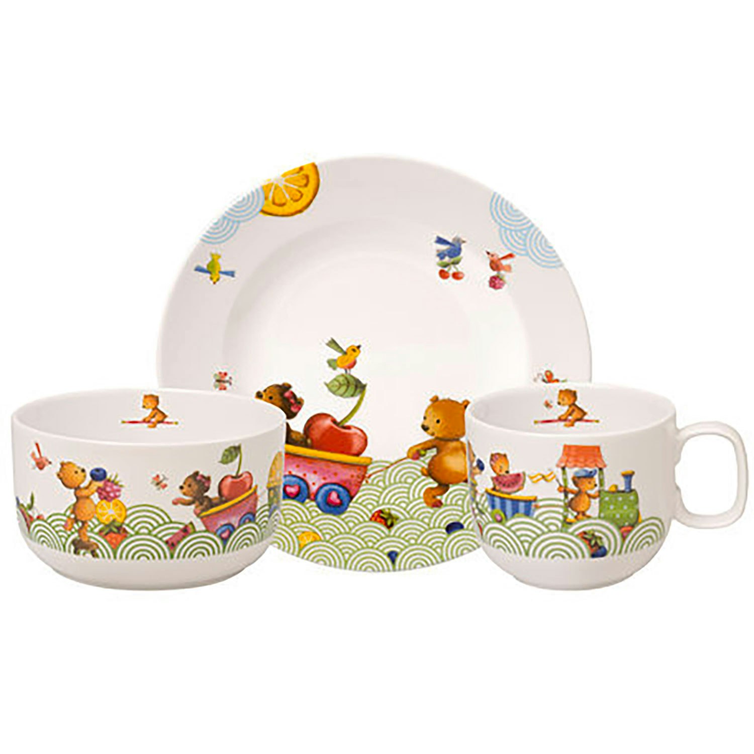 Villeroy & Boch B&oslash;rnebordservice 3 Dele Hungry Bear - B&oslash;rneservice Porcel&aelig;n Multi - 14-8665-8427