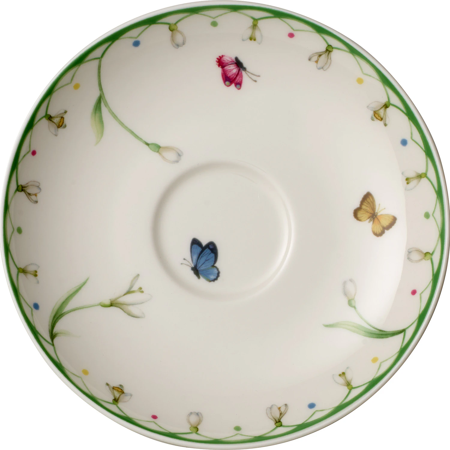Villeroy & Boch Colourful Spring Kaffeunderkop - Kagetallerken & Desserttallerken Porcel&aelig;n Hvid - 1486631310