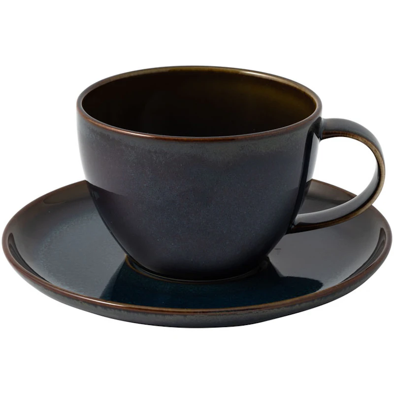 Crafted Kaffekop med Underkop, blå