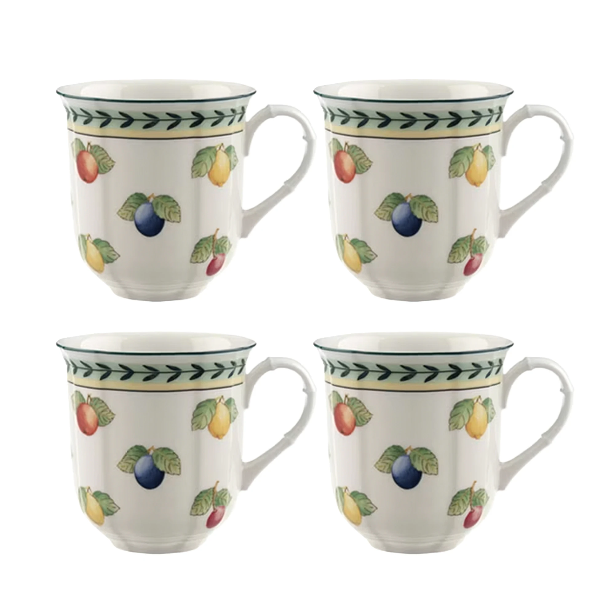 Villeroy & Boch French Garden Fleurence Krus 30 Cl 4-pak - Kaffekopper Porcel&aelig;n Gr&oslash;n - 1022814870X4