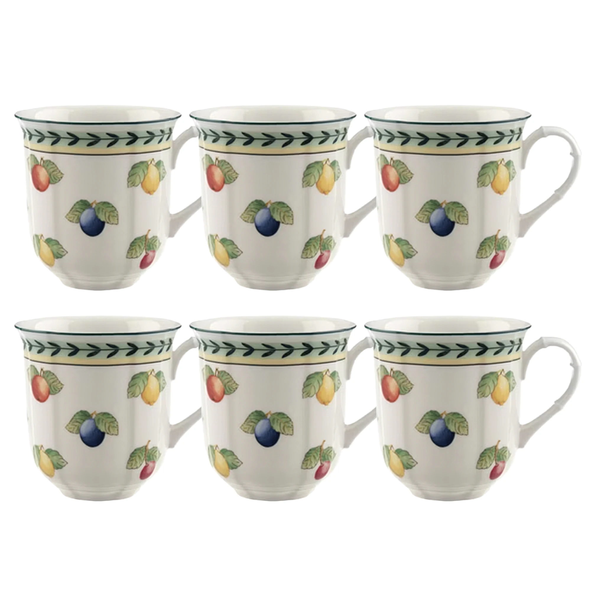 Villeroy & Boch French Garden Fleurence Krus 30 Cl 6-pak - Kaffekopper Porcel&aelig;n Gr&oslash;n - 1022814870X6