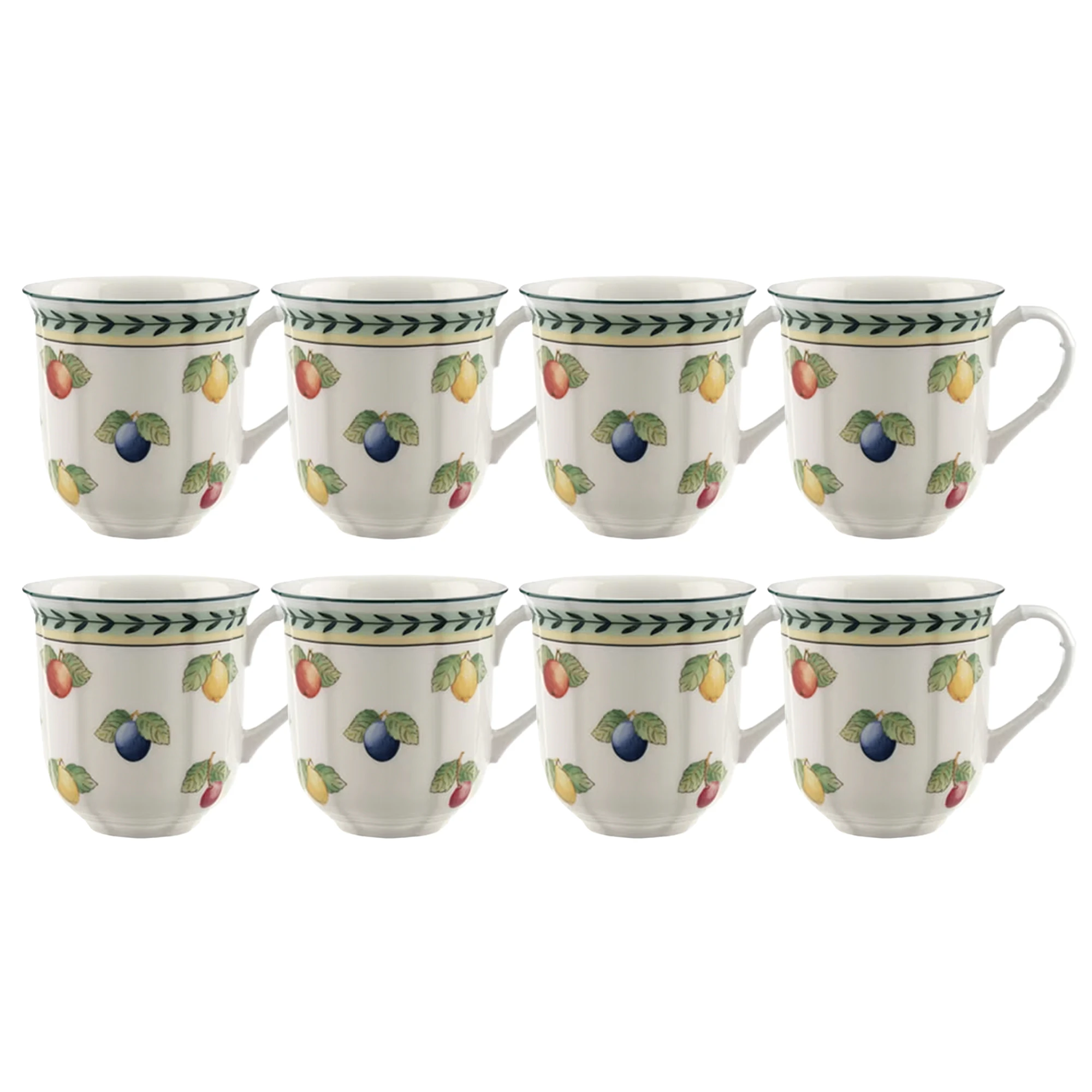 Villeroy & Boch French Garden Fleurence Krus 30 Cl 8-pak - Kaffekopper Porcel&aelig;n Gr&oslash;n - 1022814870X8