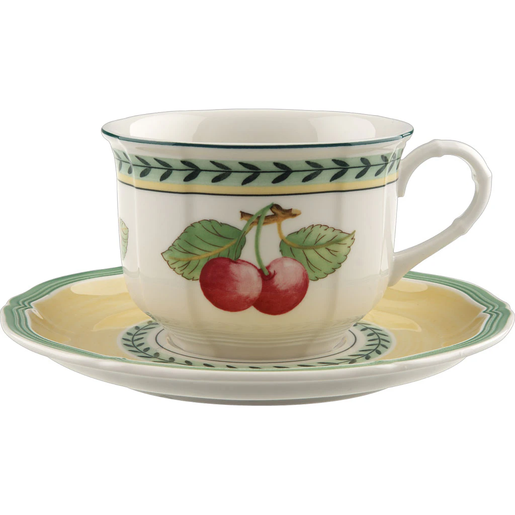 Villeroy & Boch French Garden Fleurence Morgenmadskop Med Underkop - Kaffekopper Porcel&aelig;n Multi - 23298-23299