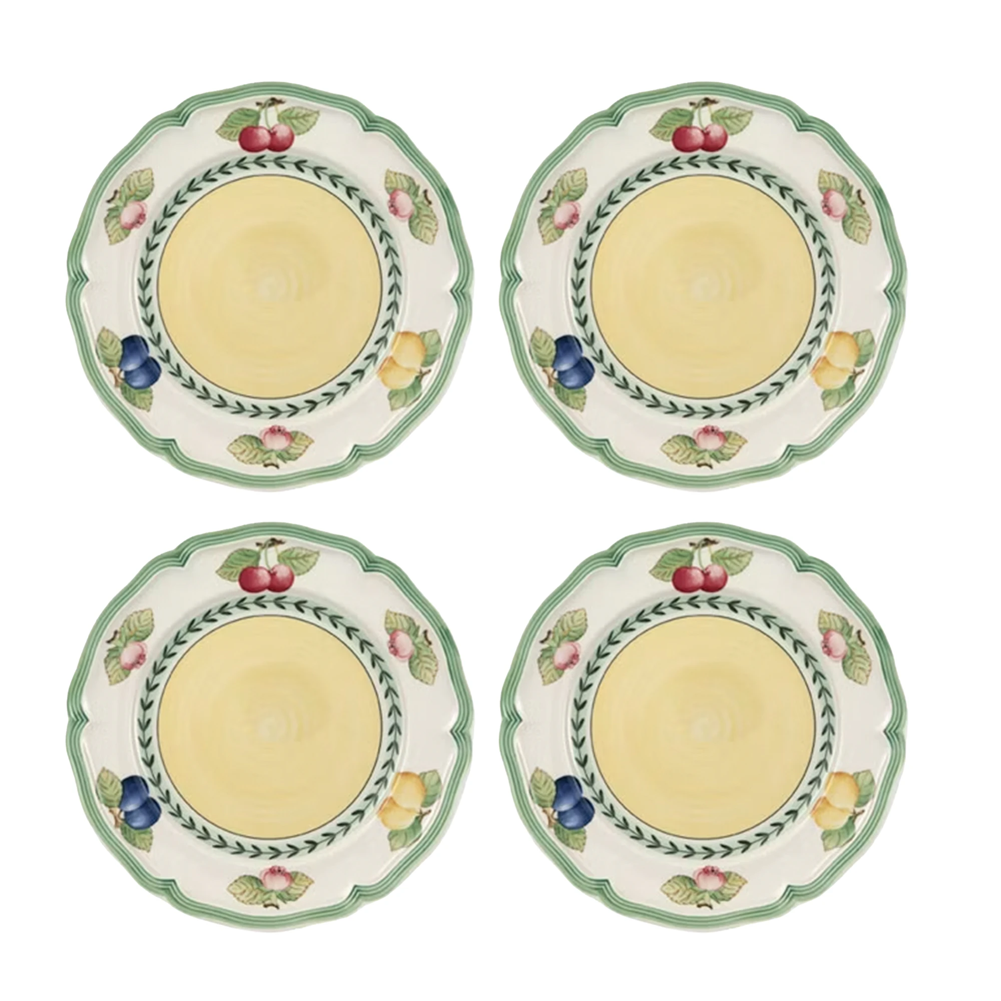 Villeroy & Boch French Garden Fleurence Sidetallerken 21 Cm 4-pak - Asietter Porcel&aelig;n Gr&oslash;n - 1022812640X4