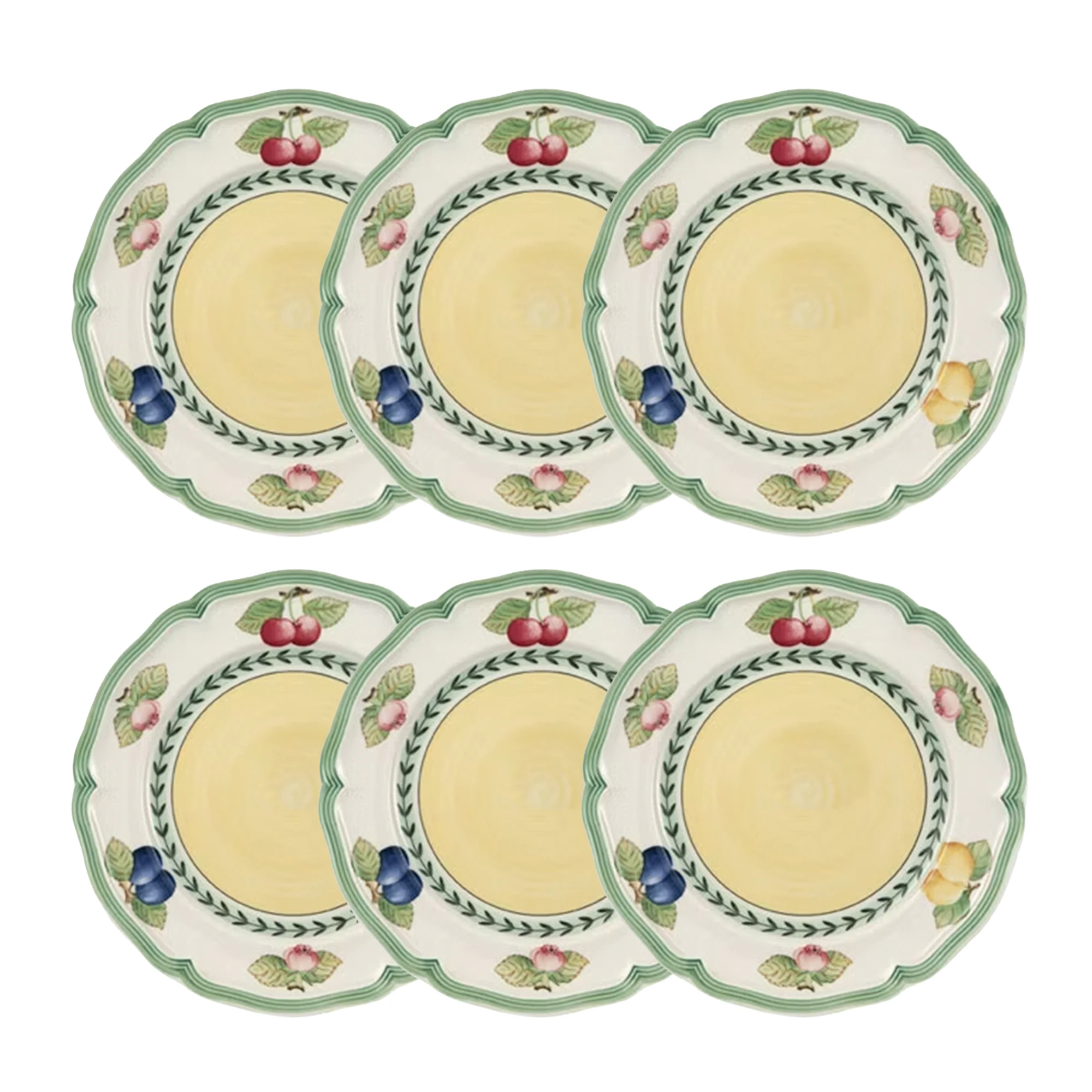 Villeroy & Boch French Garden Fleurence Sidetallerken 21 Cm 6-pak - Asietter Porcel&aelig;n Gr&oslash;n - 1022812640X6