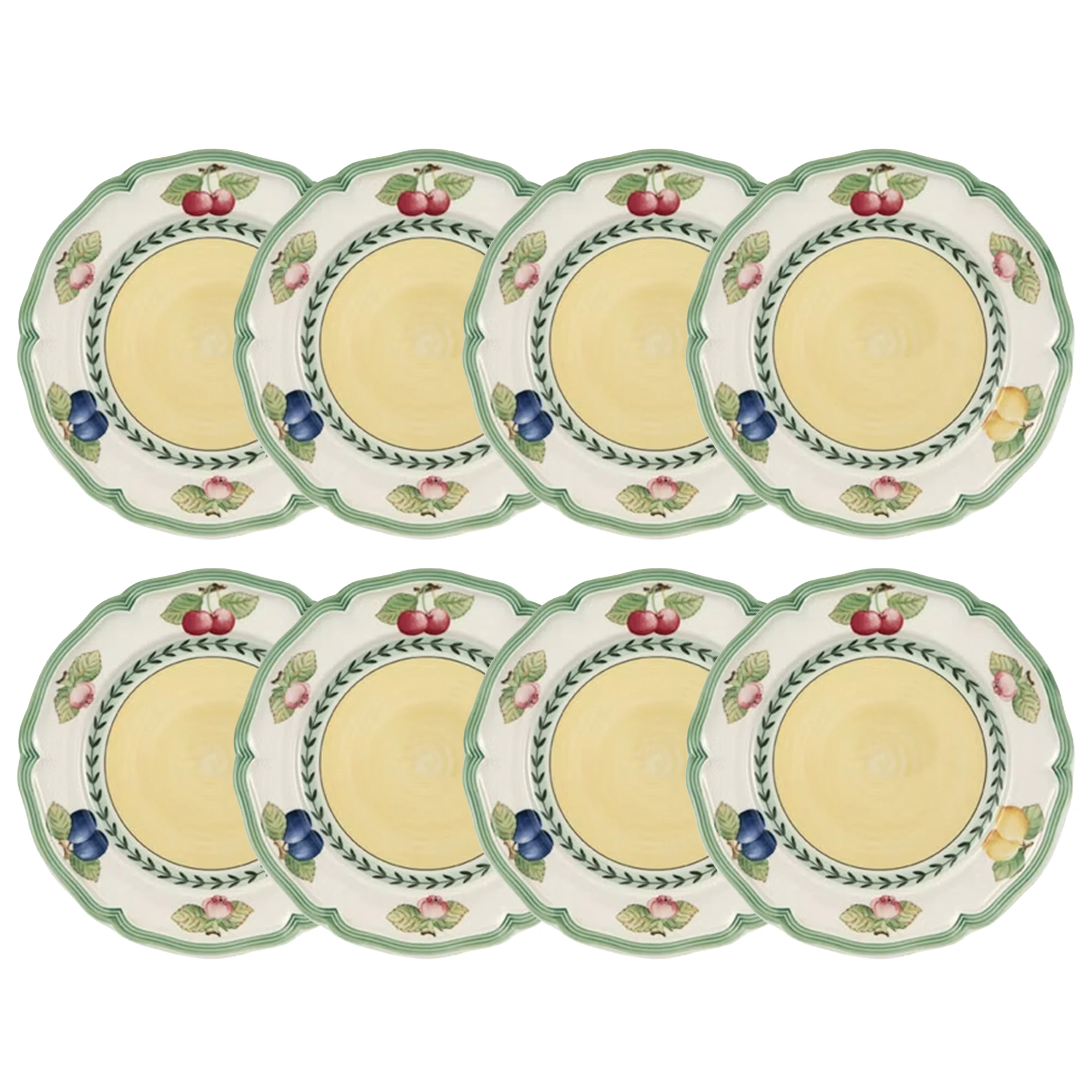 Villeroy & Boch French Garden Fleurence Sidetallerken 21 Cm 8-pak - Asietter Porcel&aelig;n Gr&oslash;n - 1022812640X8