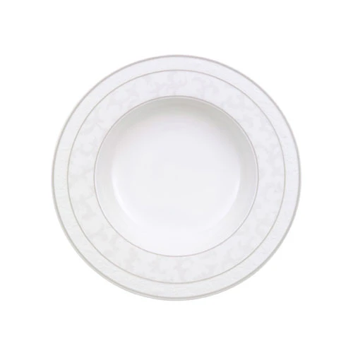 Villeroy & Boch Gray Pearl Tallerken Dyb 24cm - Dybe tallerkner Benporcel&aelig;n Hvid - 1043922700
