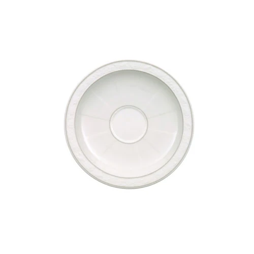Villeroy & Boch Gray Pearl Underkop Espressokop 13cm - Kagetallerken & Desserttallerken Porcel&aelig;n Hvid - 1043921430