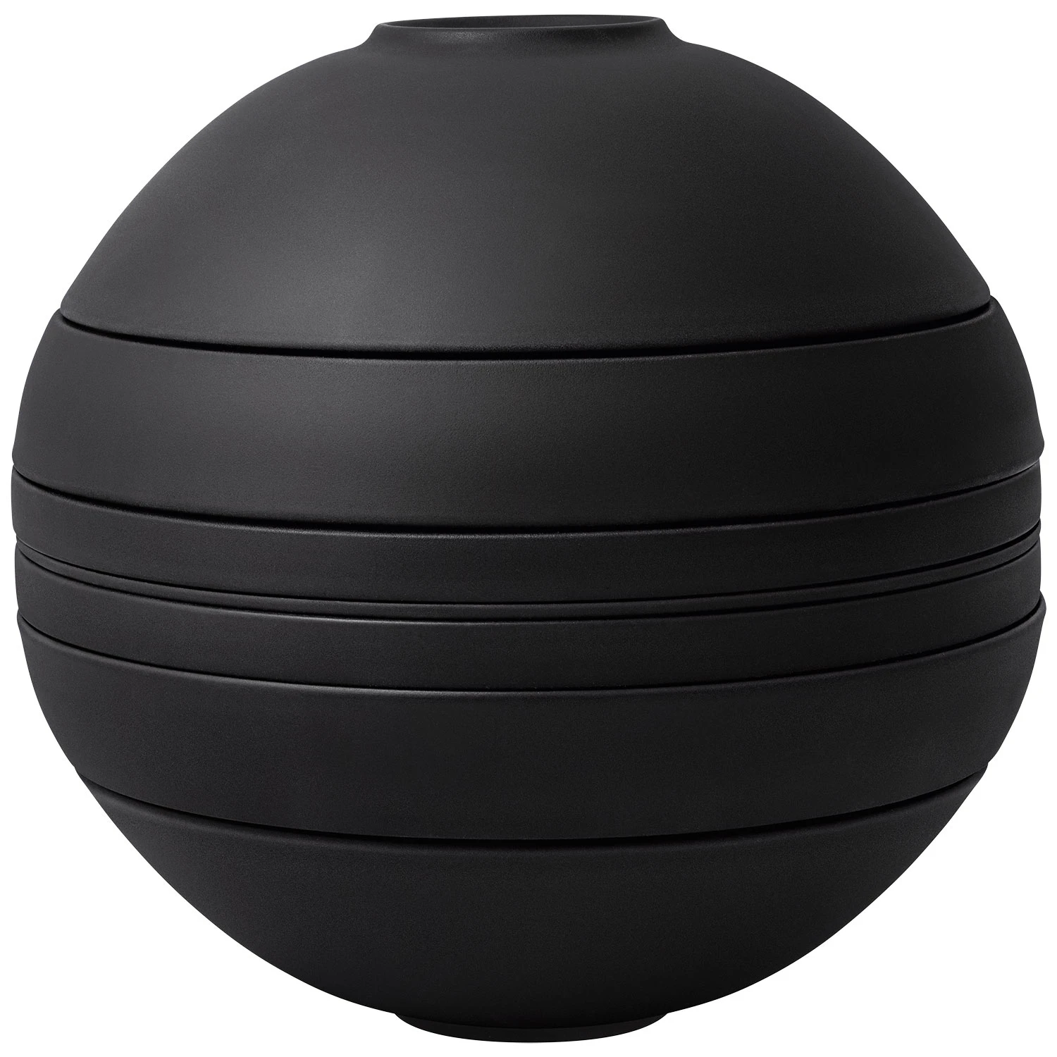 Villeroy & Boch Iconic La Boule Serveringss&aelig;t 7 Dele - Service & Starts&aelig;t Porcel&aelig;n Sort - 10-1665-9094