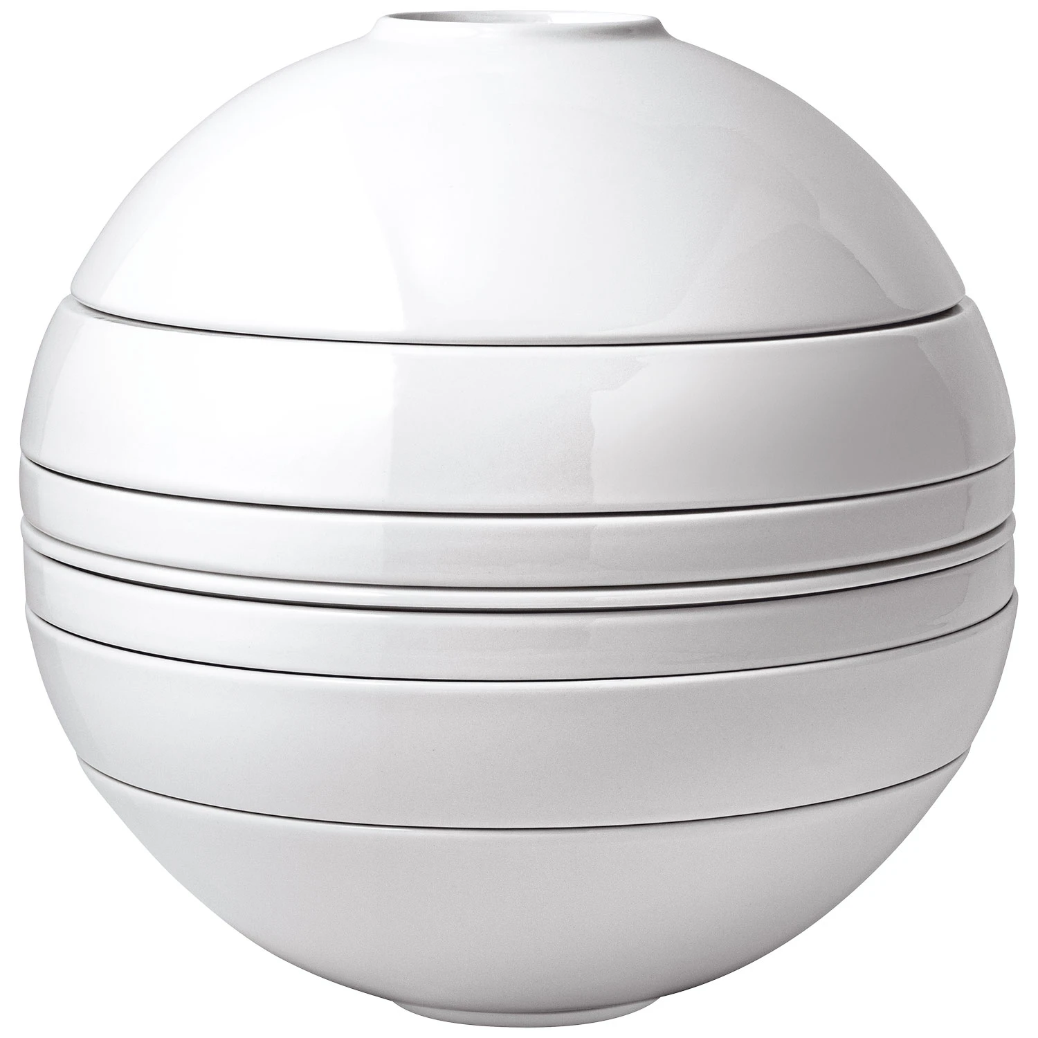 Villeroy & Boch Iconic La Boule Serveringss&aelig;t 7 Dele t - Service & Starts&aelig;t Porcel&aelig;n Hvid - 1016659080