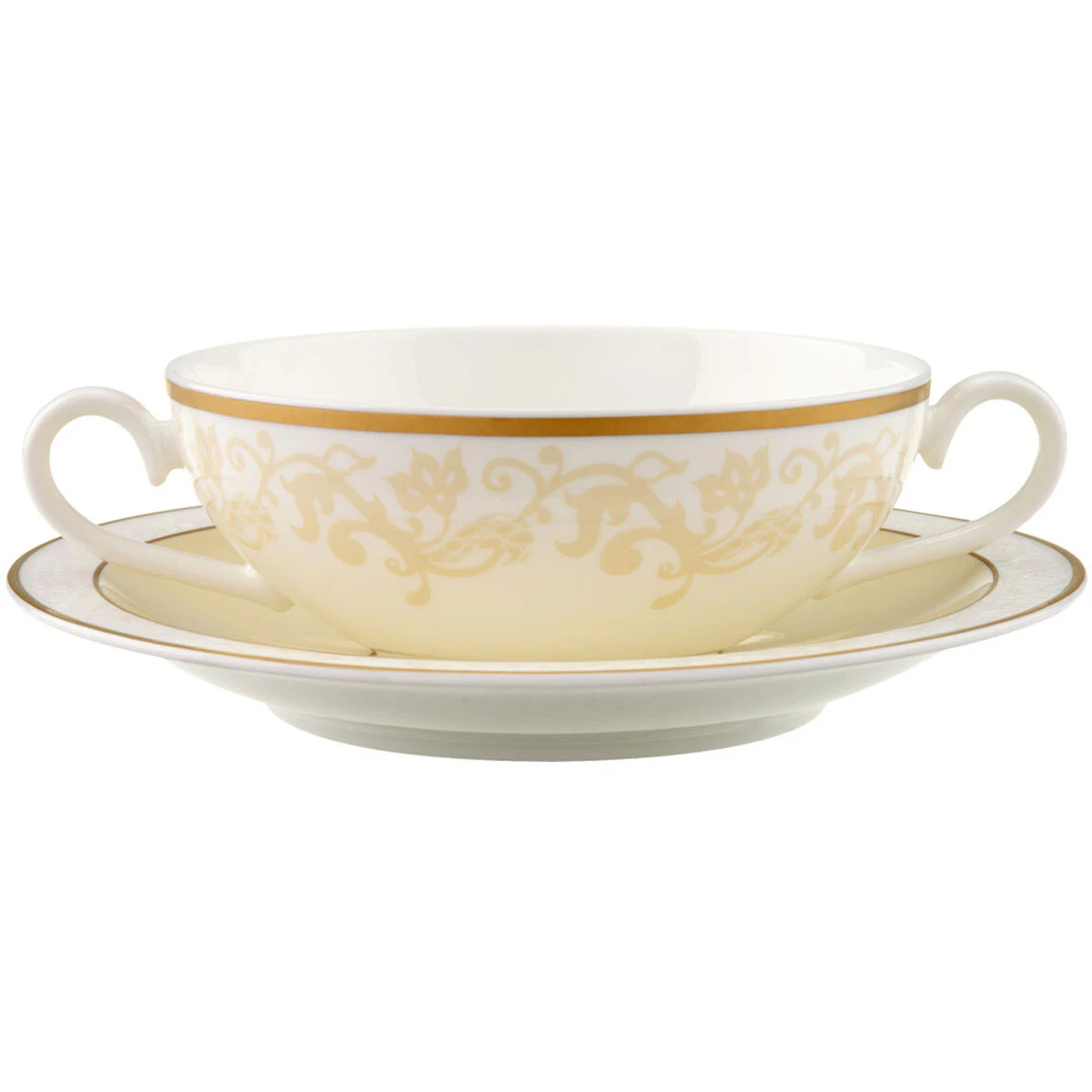 Villeroy & Boch Ivoire Suppekop Med Underkop - Suppeterriner Benporcel&aelig;n Beige - 25090-25119
