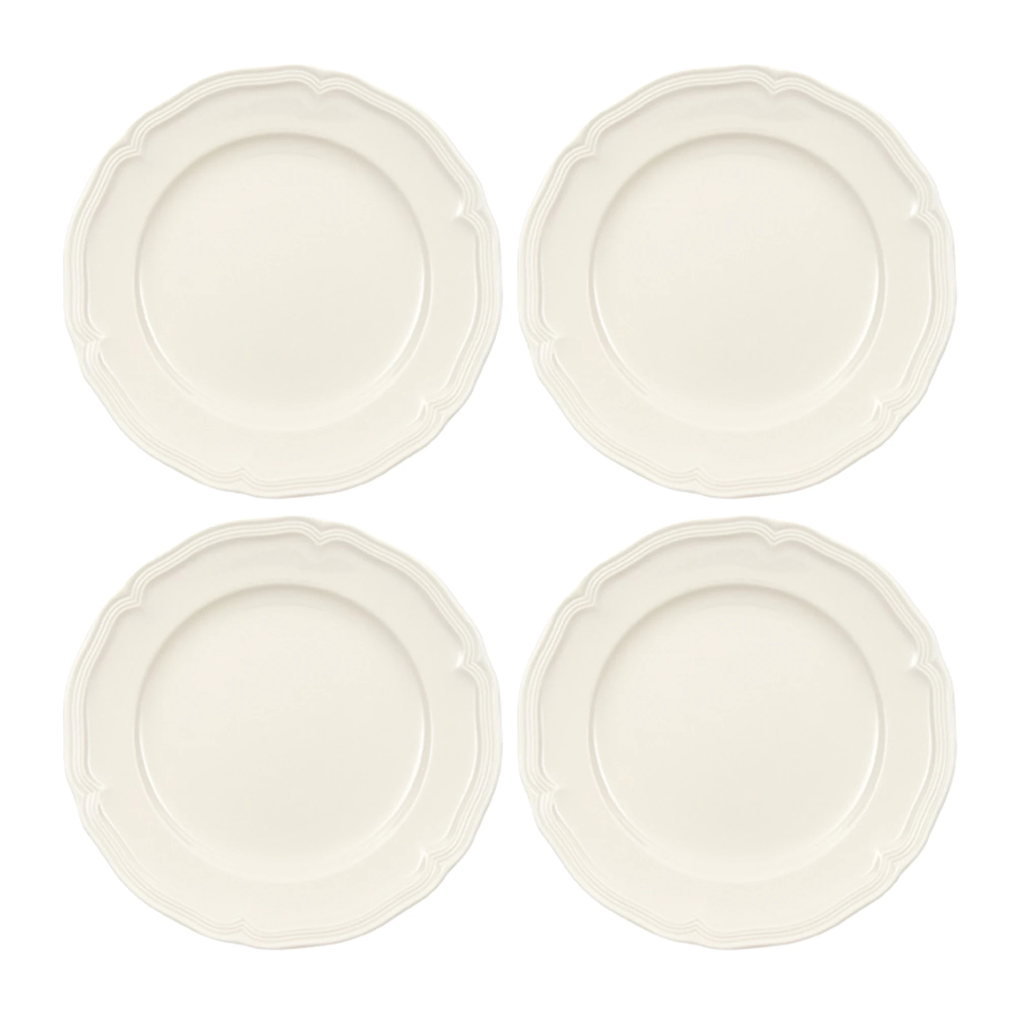 Villeroy & Boch Manoir Sidetallerken 21 Cm 4-pak - Asietter Porcel&aelig;n Hvid - 1023962640X4
