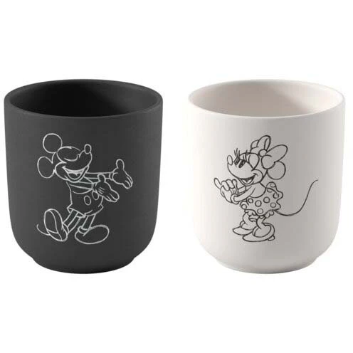 Villeroy & Boch Manufacture Rock Mickey Mouse Kaffekop 2-pak - Kaffekopper Porcel&aelig;n Sort - 1047198403
