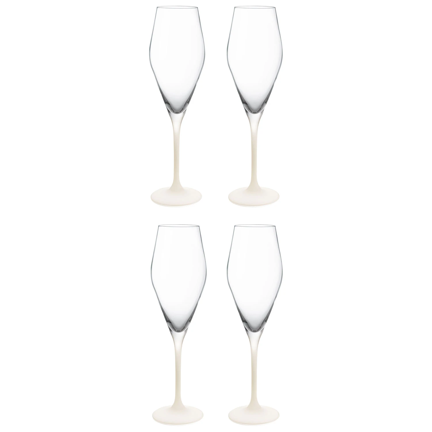 Villeroy & Boch Manufacture Rock Champagneglas 26 Cl 4-pak t - Champagneglas Krystalglas Hvid - 1137998131