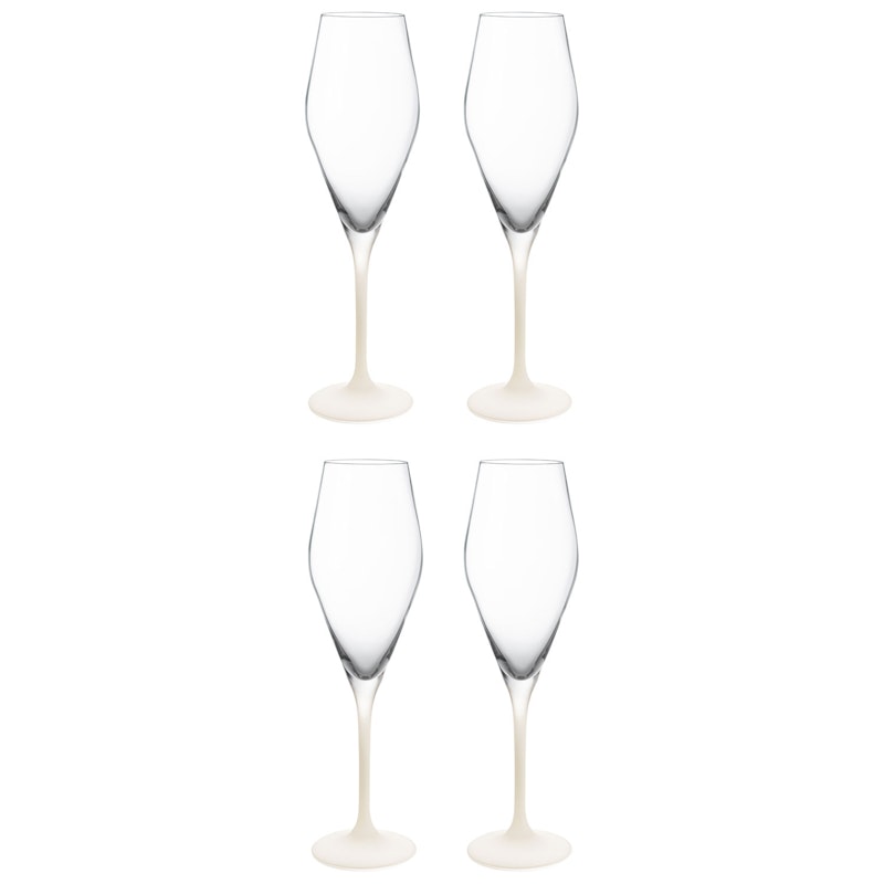 Manufacture Rock Champagneglas 26 cl 4-pak, Hvidt