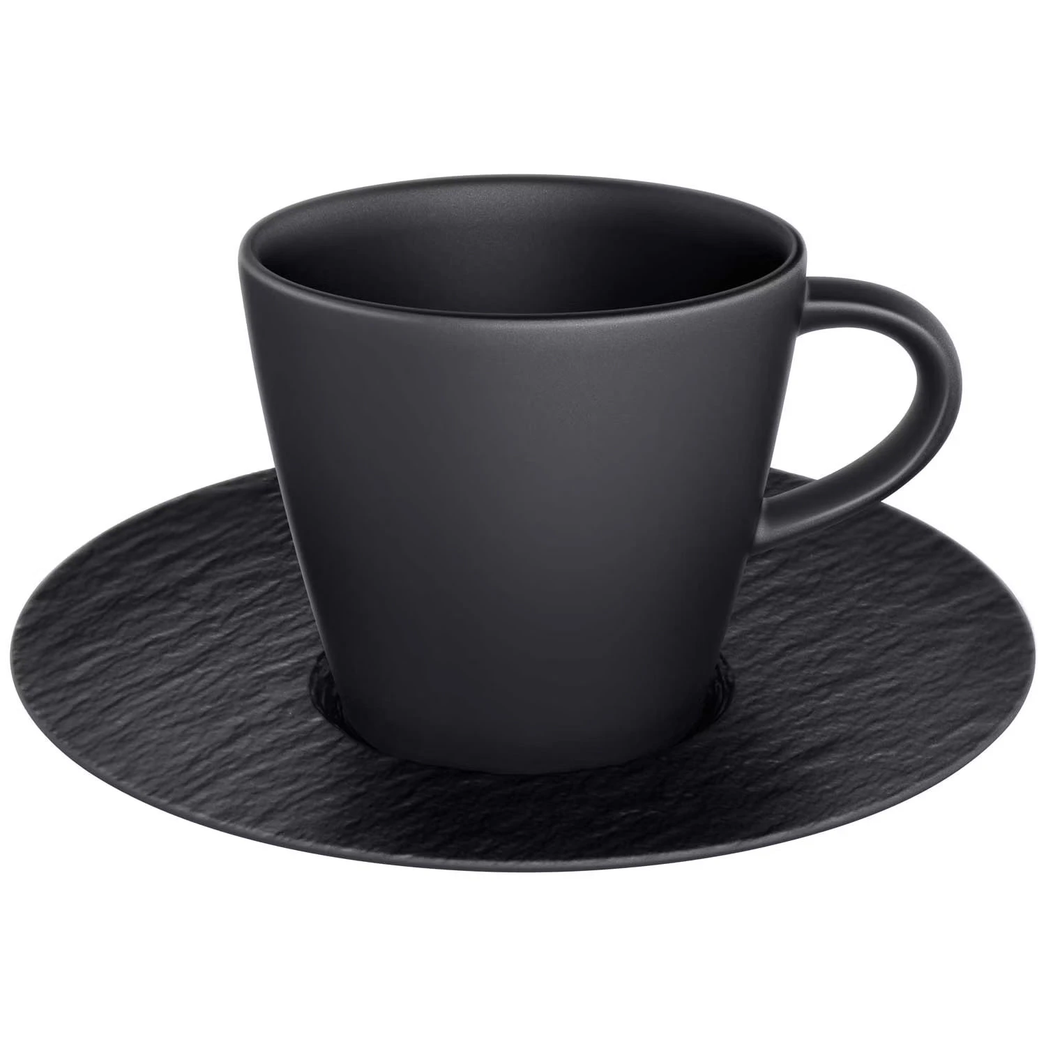 Villeroy & Boch Manufacture Rock Espressokop Med Underkop - Espressokopper Porcel&aelig;n Sort - 300589-388346