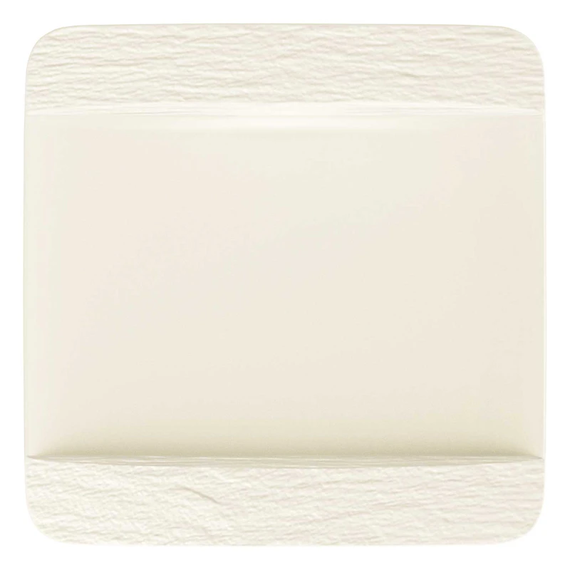 Manufacture Rock Firkantet Tallerken, Hvid 28 cm