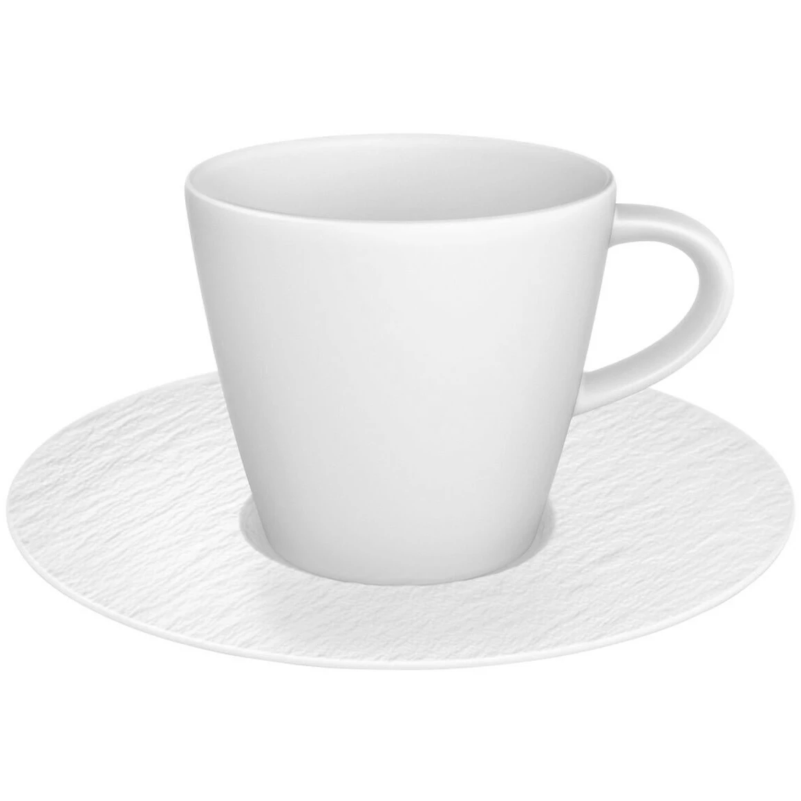 Villeroy & Boch Manufacture Rock Kaffekop Med Underkop - Kaffekopper Porcel&aelig;n Hvid - 300598-300599