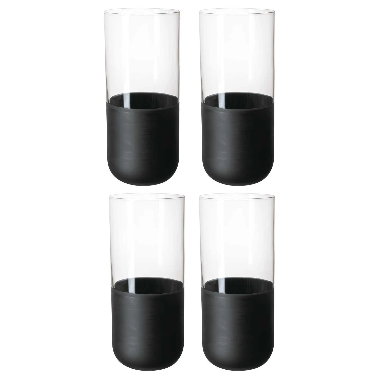 Villeroy & Boch Manufacture Rock Longdrink Glas 30 Cl 4-pak e - Highball & Longdrink Krystalglas Sort - 1137988260