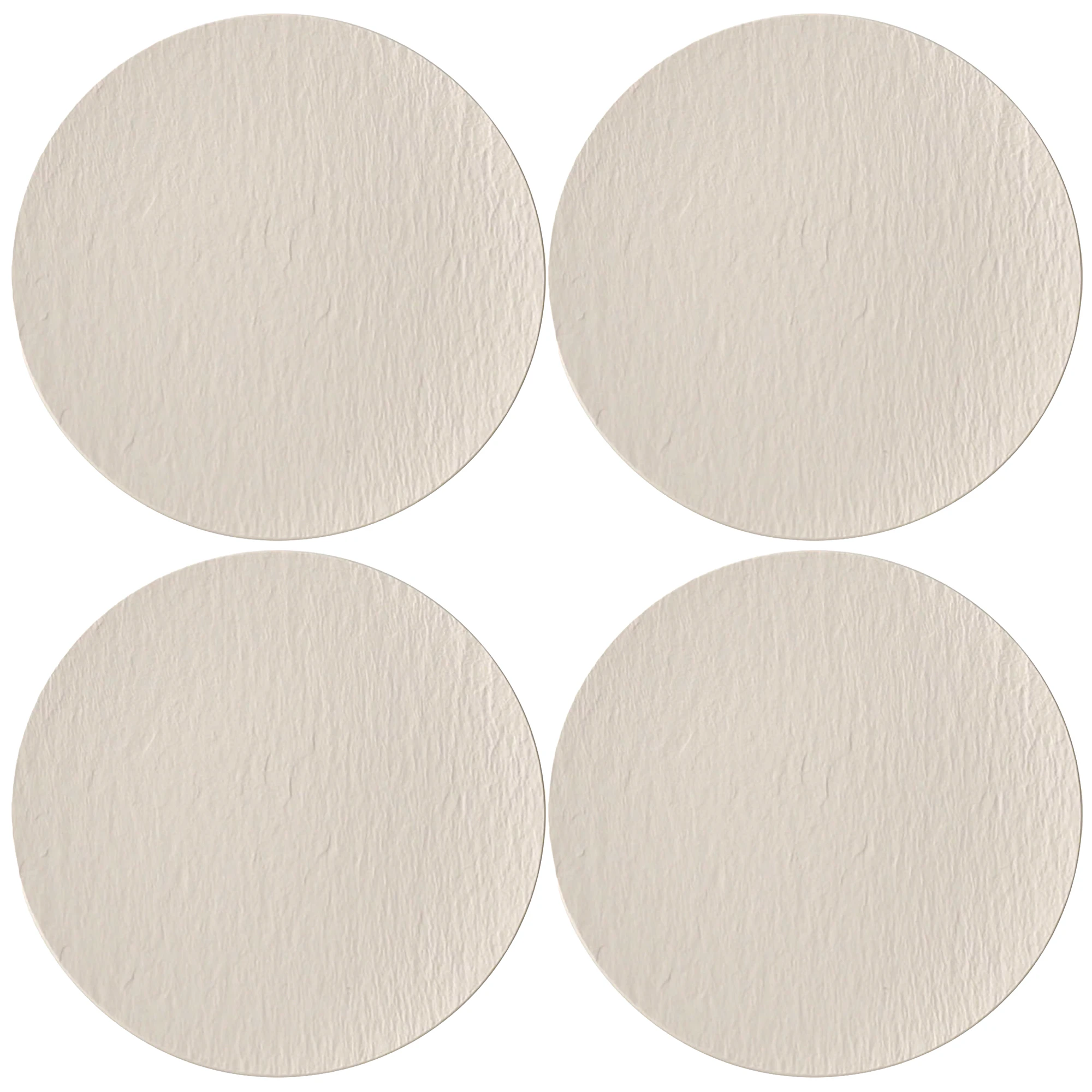 Villeroy & Boch Manufacture Rock Pizzatallerken 31,5 Cm 4-pak - Middagstallerkner Porcel&aelig;n Hvid - 10-4240-2590X4