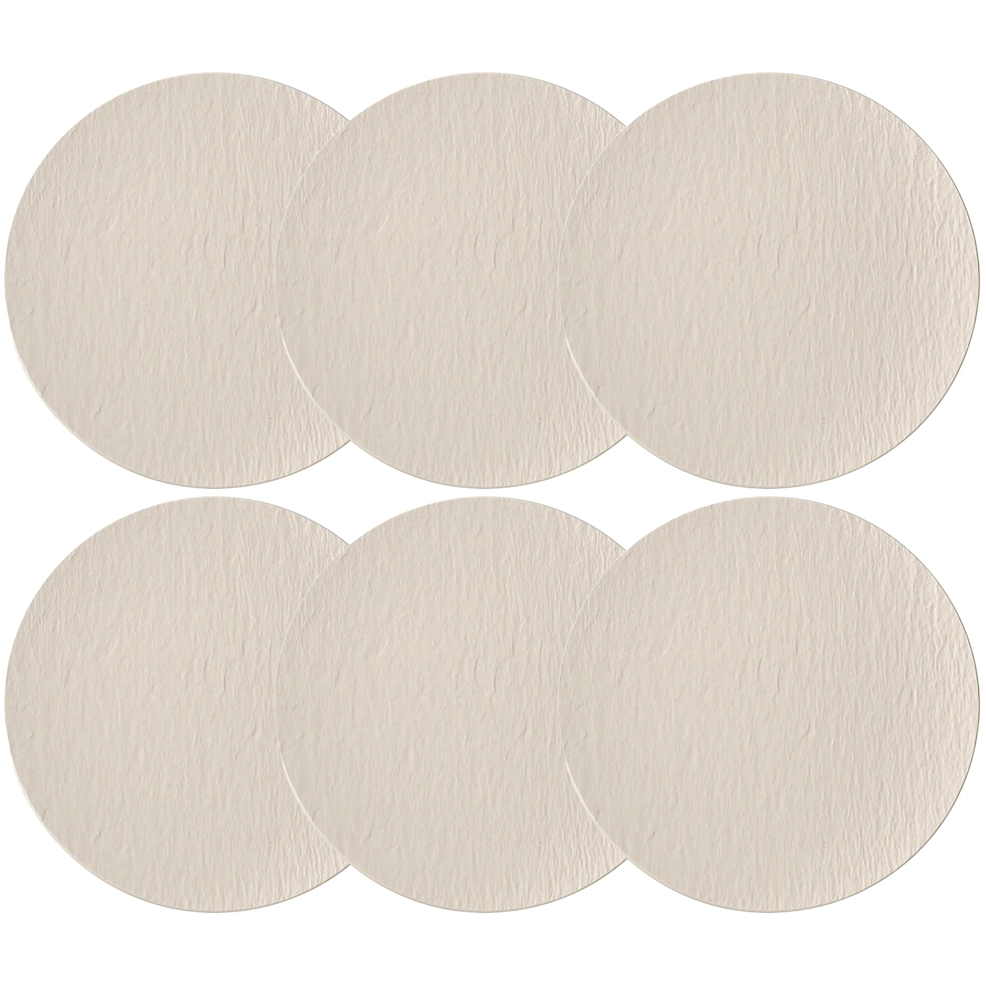 Villeroy & Boch Manufacture Rock Pizzatallerken 31,5 Cm 6-pak - Middagstallerkner Porcel&aelig;n Hvid - 10-4240-2590X6