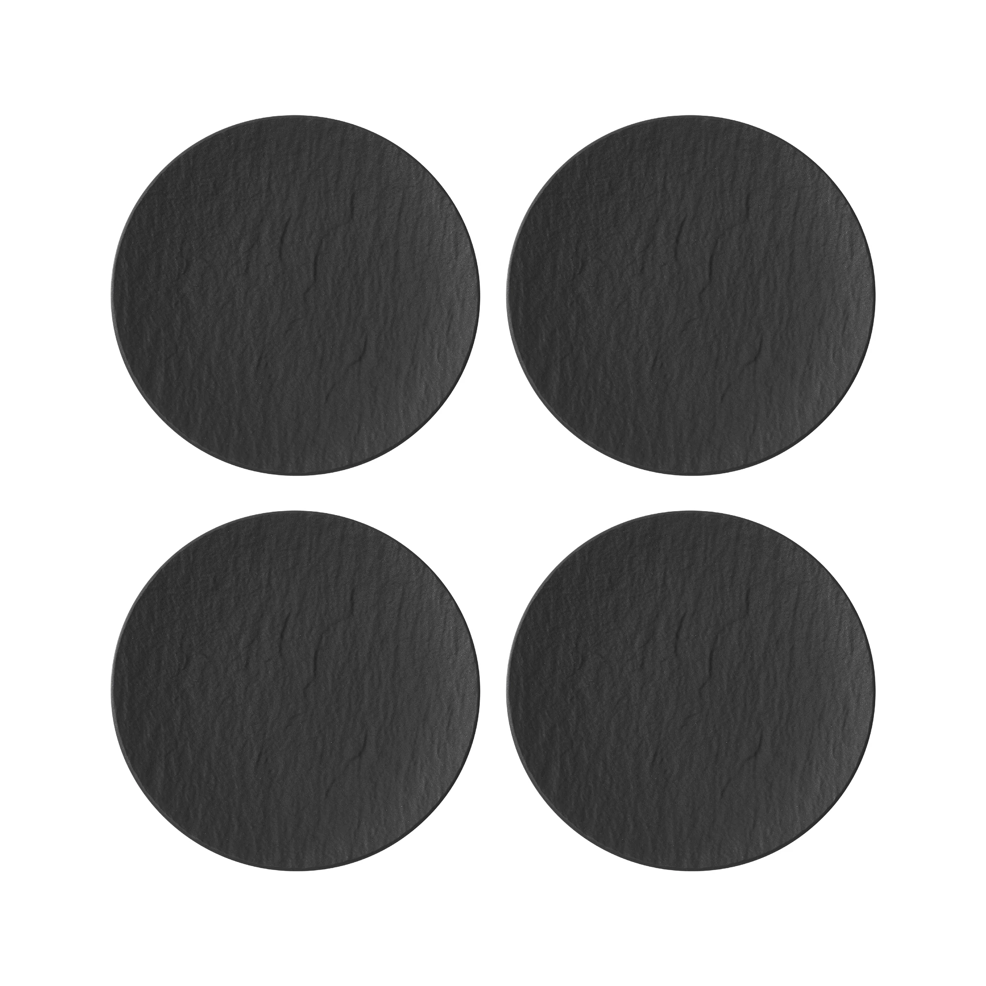 Villeroy & Boch Manufacture Rock Sidetallerken 15 Cm 4-pak - Asietter Porcel&aelig;n Sort - 10-4239-2660X4