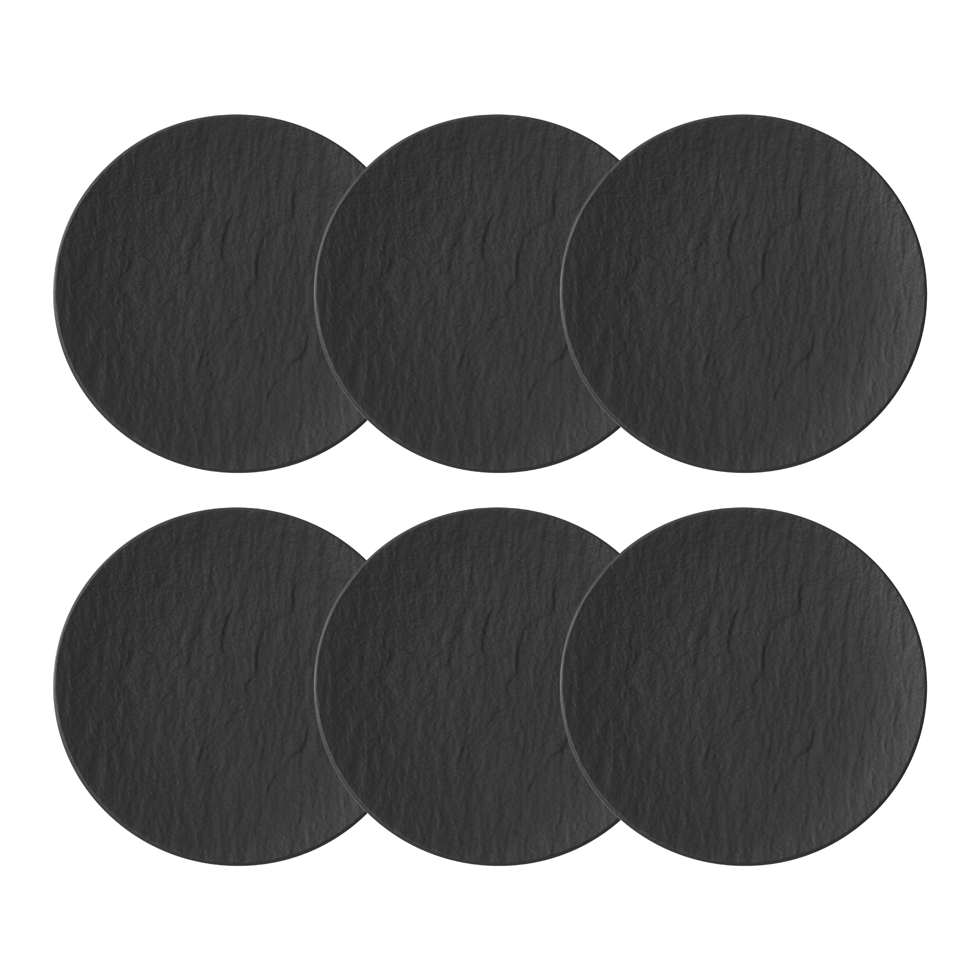 Villeroy & Boch Manufacture Rock Sidetallerken 15 Cm 6-pak - Asietter Porcel&aelig;n Sort - 10-4239-2660X6
