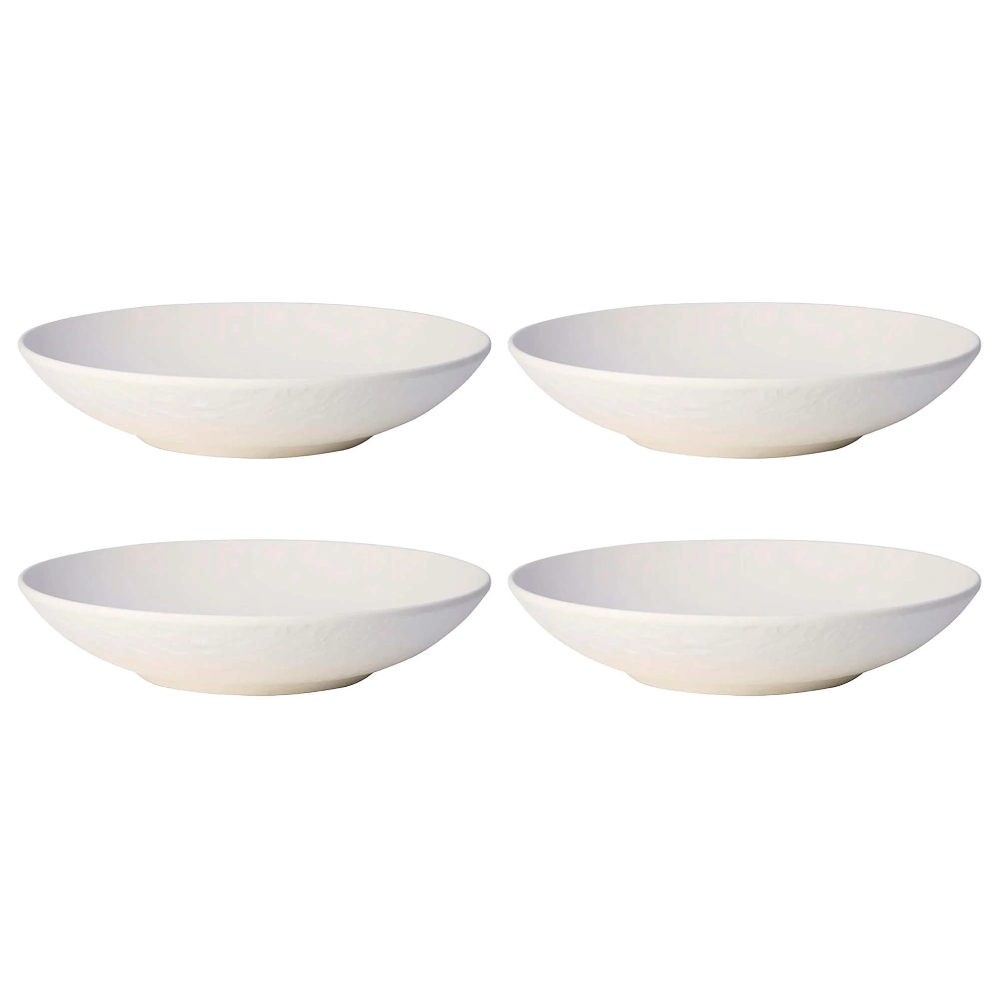 Villeroy & Boch Manufacture Rock Sk&aring;l 24 Cm 4-pak - Serveringssk&aring;le Porcel&aelig;n Hvid - 10-4240-2536X4