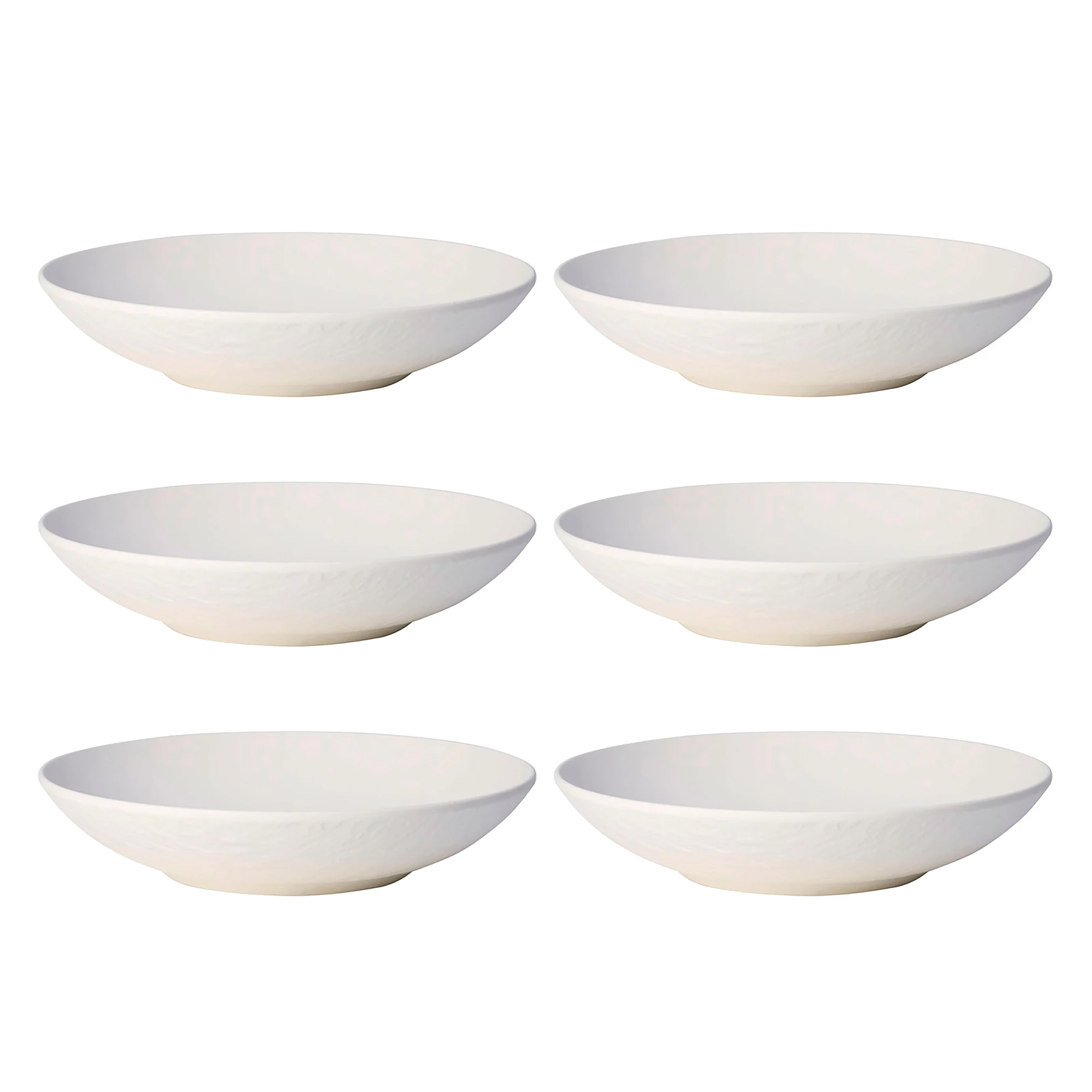 Villeroy & Boch Manufacture Rock Sk&aring;l 24 Cm 6-pak - Serveringssk&aring;le Porcel&aelig;n Hvid - 10-4240-2536X6