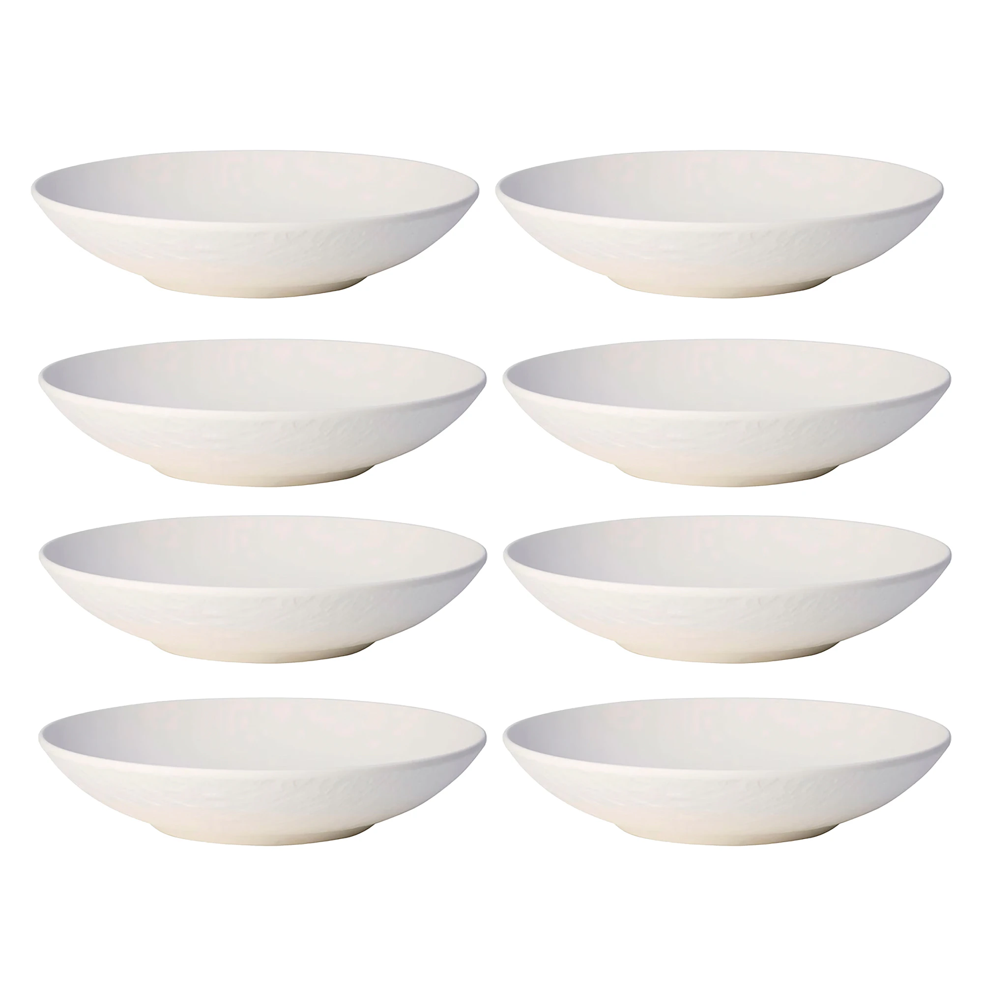 Villeroy & Boch Manufacture Rock Sk&aring;l 24 Cm 8-pak - Serveringssk&aring;le Porcel&aelig;n Hvid - 10-4240-2536X8
