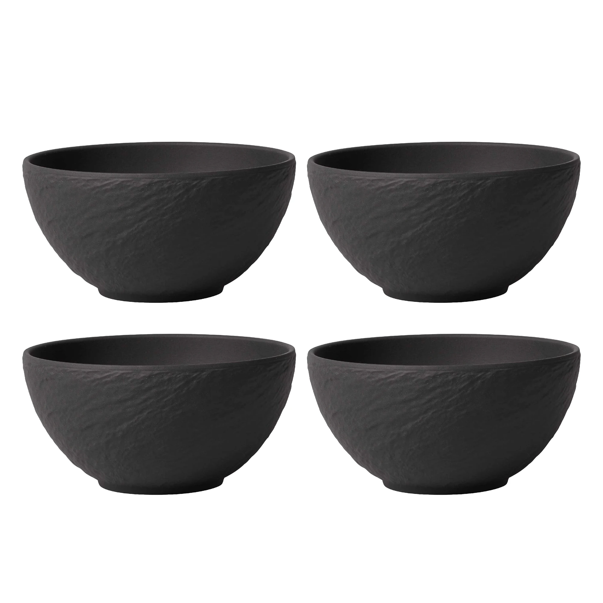 Villeroy & Boch Manufacture Rock Sk&aring;l 65 Cl 4-pak - Serveringssk&aring;le Porcel&aelig;n Sort - 10-4239-1900X4