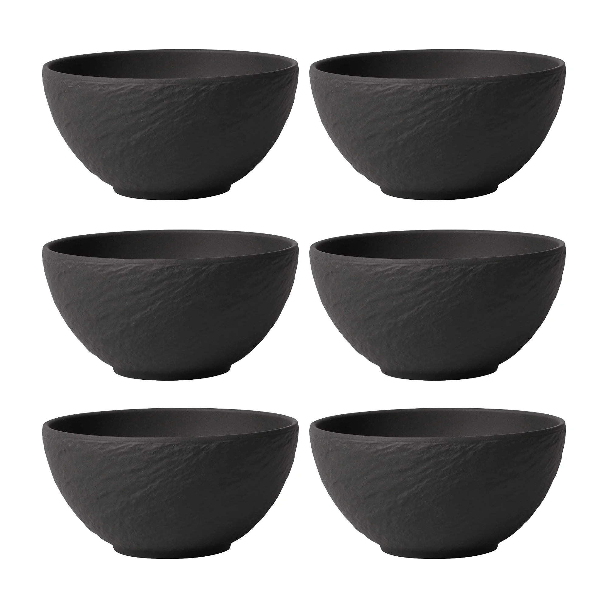 Villeroy & Boch Manufacture Rock Sk&aring;l 65 Cl 6-pak - Serveringssk&aring;le Porcel&aelig;n Sort - 10-4239-1900X6