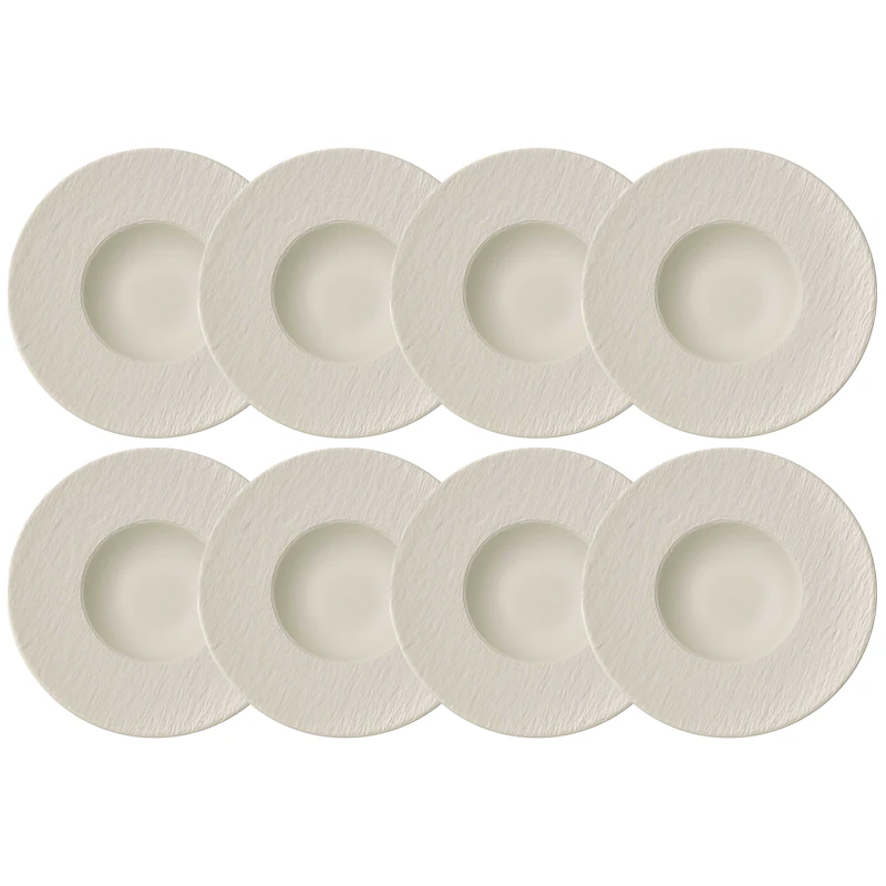 Manufacture Rock Tallerken 28 cm 8-pak, Hvid