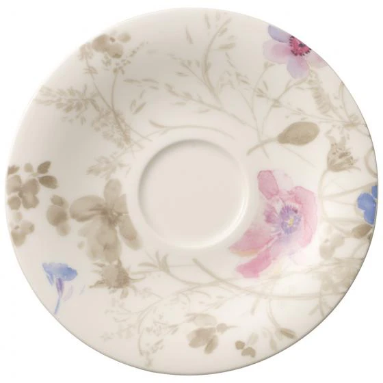 Villeroy & Boch Mariefleur Gr&aring; Basic Underkop Kaffekop - Kagetallerken & Desserttallerken Porcel&aelig;n Hvid - 1041041310