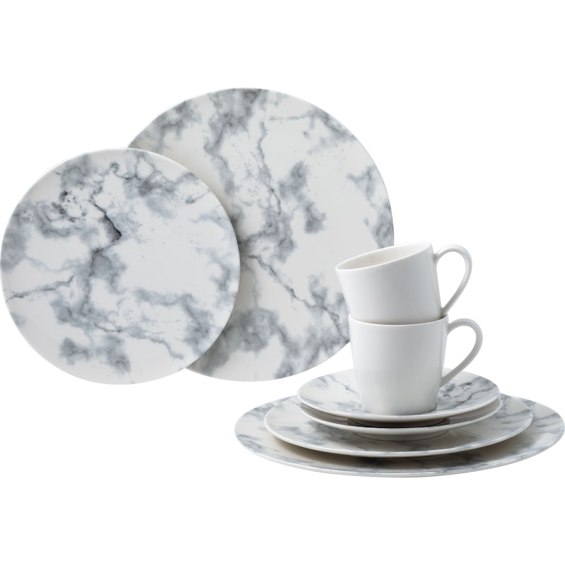 Marmory Servicesæt 8 dele, Hvidt