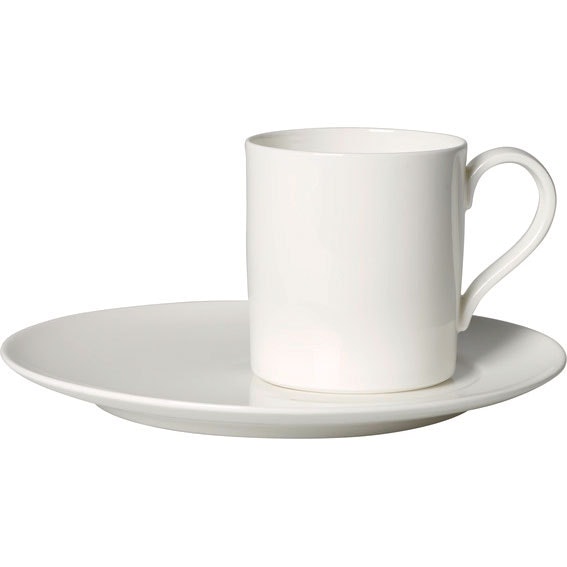 Villeroy & Boch Metrochic Blanc Kaffekop Med Underkop - Kaffekopper Benporcel&aelig;n Hvid - 394497 +394552