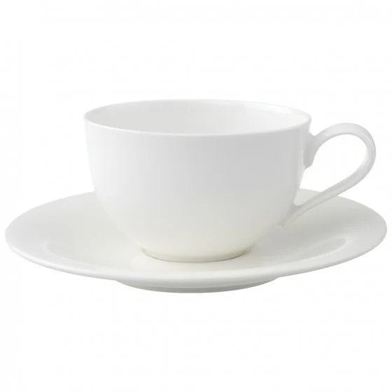 Villeroy & Boch New Cottage Basic Cappuccinokop Med Underkop - Kaffekopper Porcel&aelig;n Hvid - 23636-23638