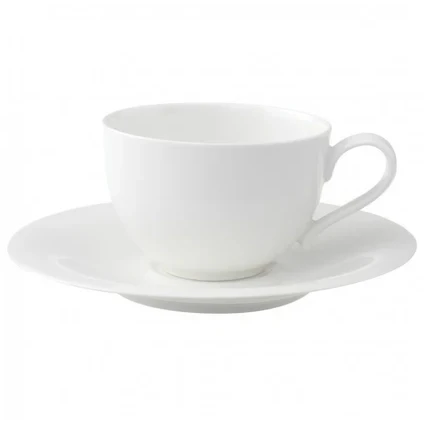 Villeroy & Boch New Cottage Basic Kaffekop Med Underkop - Kaffekopper Porcel&aelig;n Hvid - 23640-23641