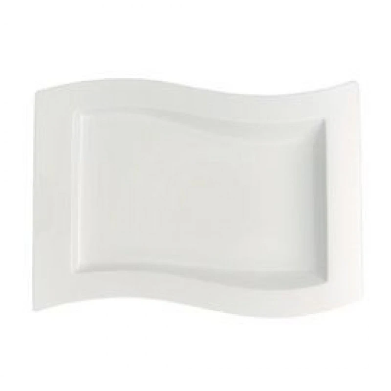 Villeroy & Boch New Wave Gourmet Tallerken 33x24cm - Middagstallerkner Porcel&aelig;n Hvid - 1025252699