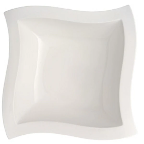 Villeroy & Boch New Wave Salatsk&aring;l 33x33cm - Serveringssk&aring;le Porcel&aelig;n Hvid - 1025253320