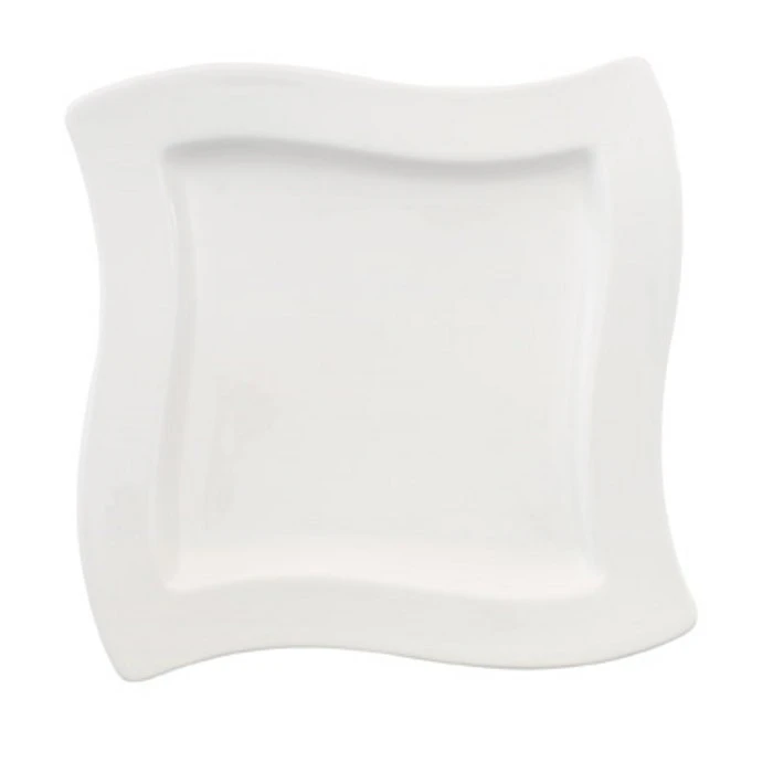 Villeroy & Boch New Wave Salattallerken Firkantet 24x24cm - Middagstallerkner Porcel&aelig;n Hvid - 1025252647