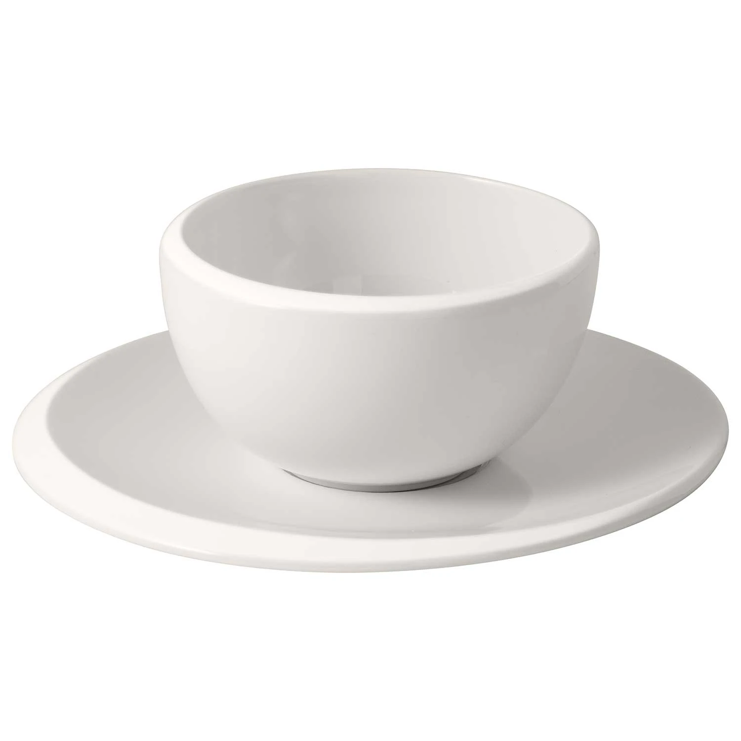 Villeroy & Boch Newmoon Coffee Cup & Saucer 30 Cl - Kaffekopper Benporcel&aelig;n Hvid - 300612 + 300613