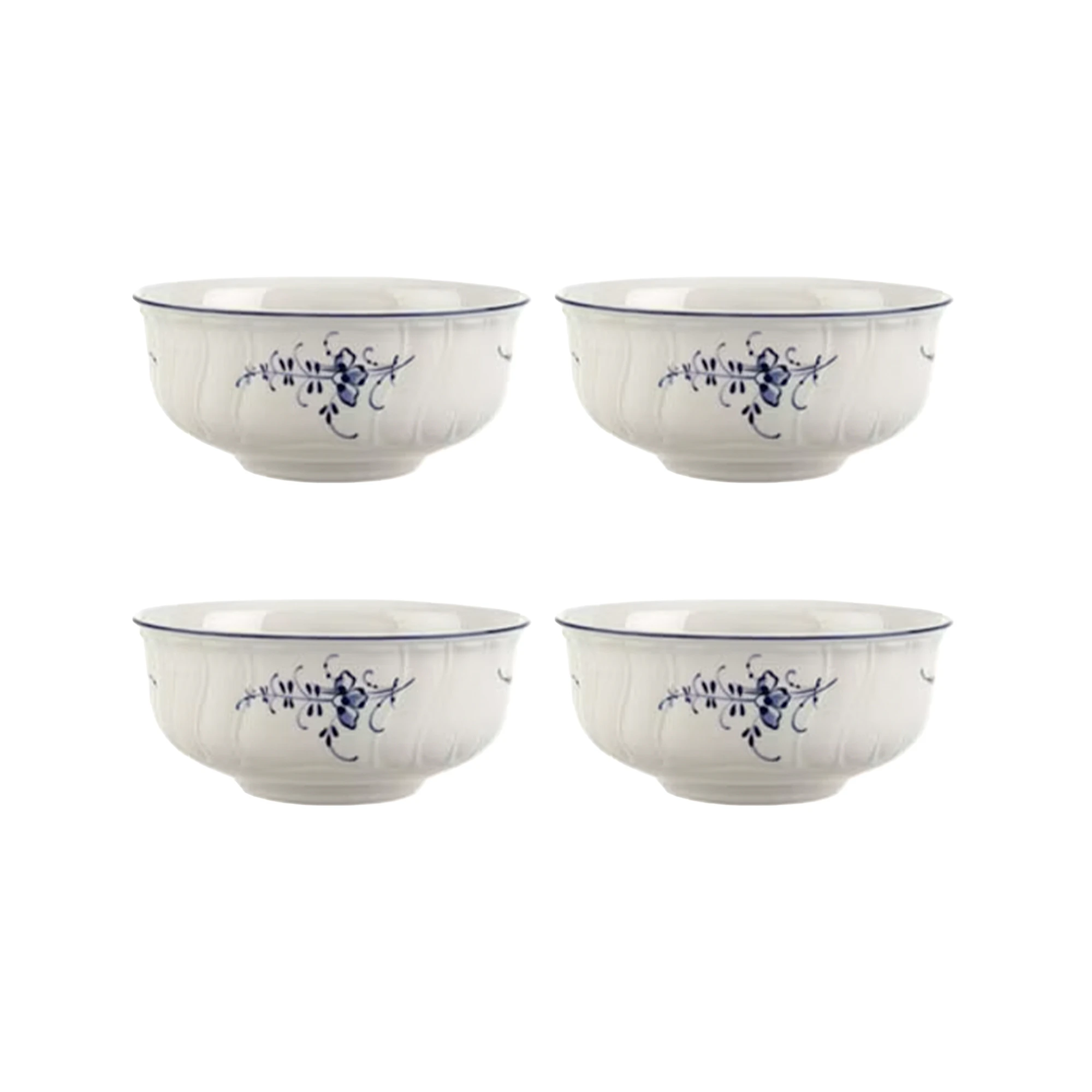 Villeroy & Boch Old Luxembourg Sk&aring;l 13 Cm 4-pak - Serveringssk&aring;le Porcel&aelig;n Hvid - 1023413880X4
