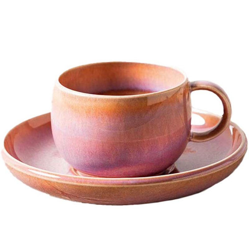 Perlemor Coral Espressokop med Underkop