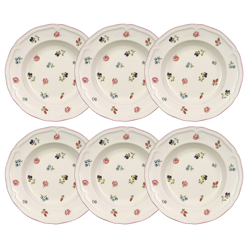 Petite Fleur Dyb Tallerken 23 cm 6-pak