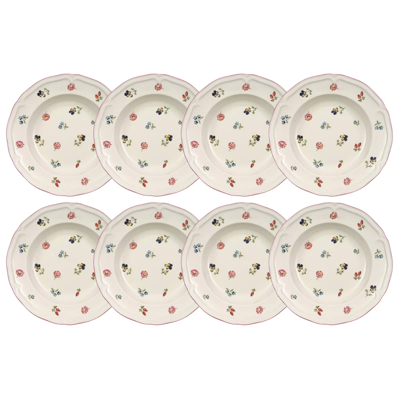 Petite Fleur Dyb Tallerken 23 cm 8-pak