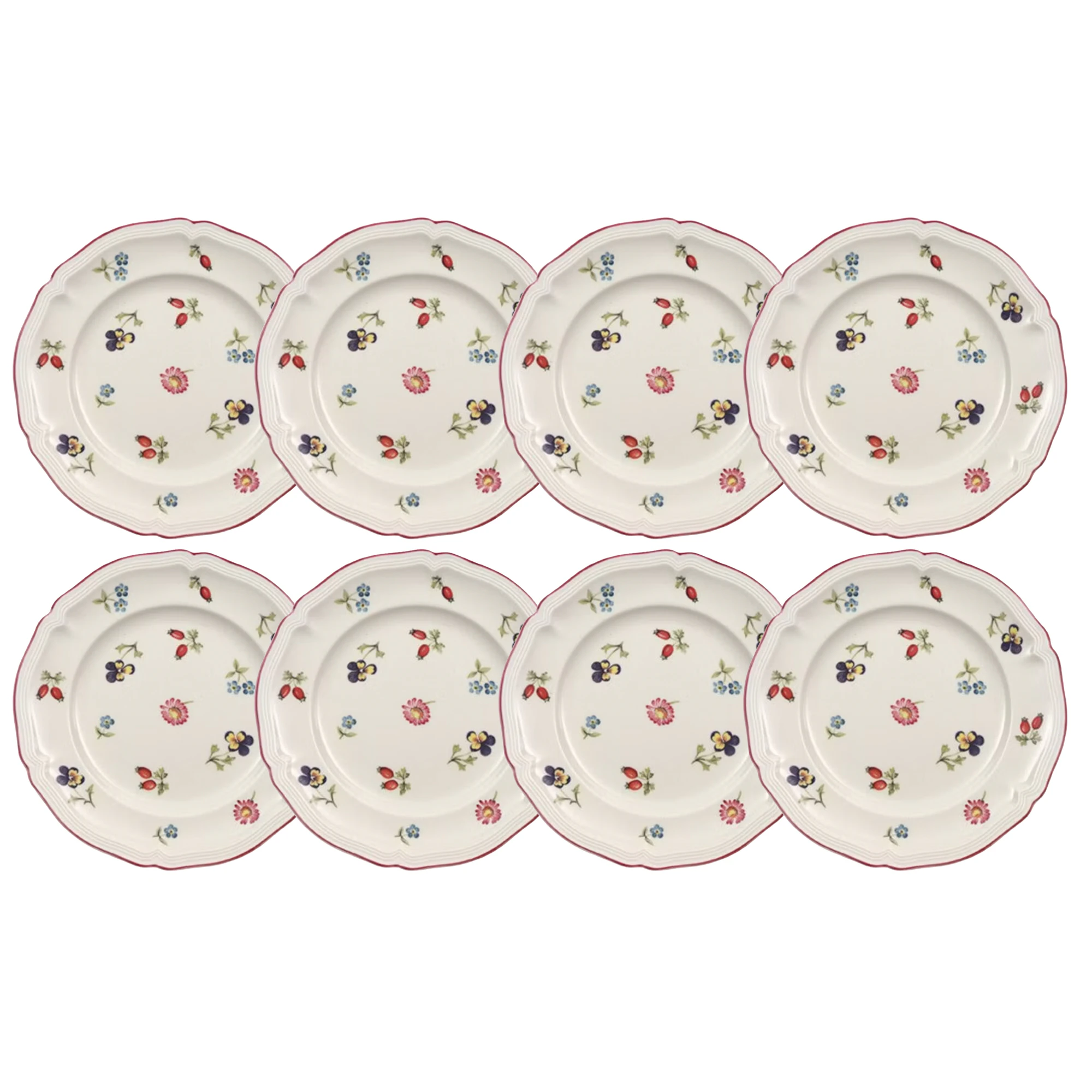 Villeroy & Boch Petite Fleur Sidetallerken 17 Cm 8-pak - Asietter Porcel&aelig;n Hvid - 1023952660X8
