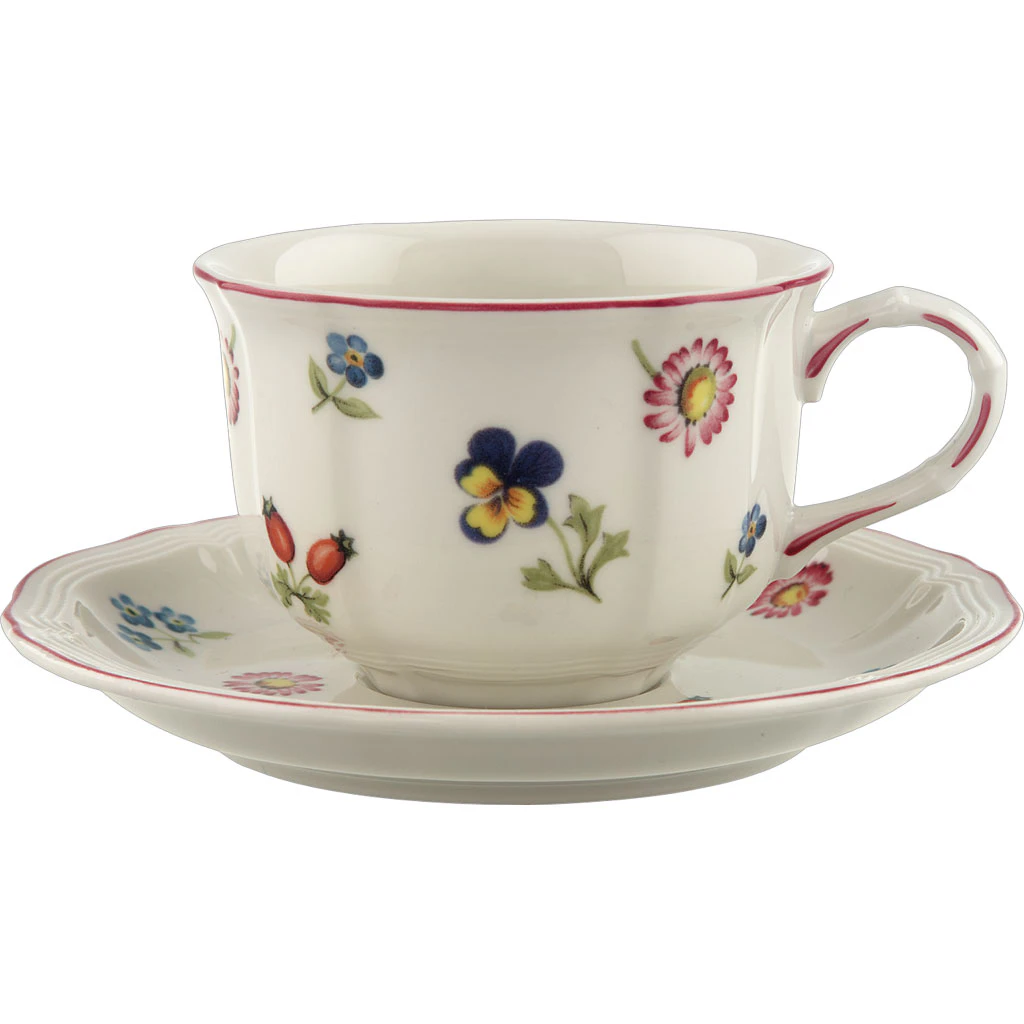 Villeroy & Boch Petite Fleur Tekop Med Underkop - Tekopper Porcel&aelig;n Hvid - 23687-23688