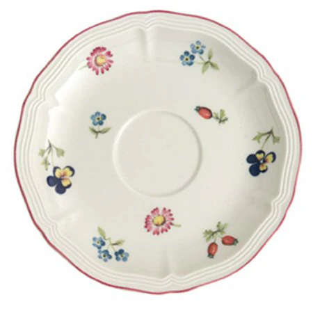 Villeroy & Boch Petite Fleur Underkop Te/kaffekop 15cm - Kagetallerken & Desserttallerken Porcel&aelig;n Hvid - 1023951280